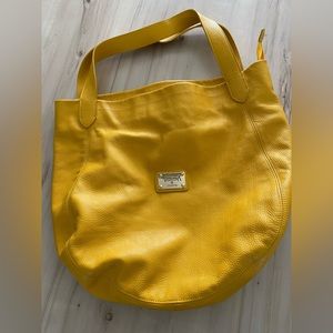 Valentina Italia Pebbled Leather Bucket Bag/Satchel